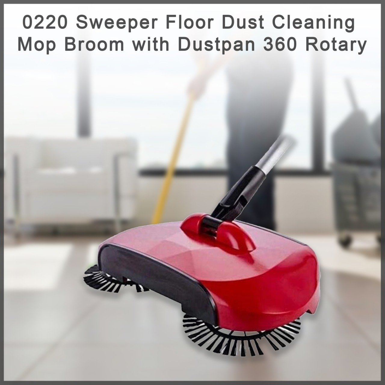 0220 Sweeper Floor Dust Cleaning Mop Broom with Dustpan 360 Rotary - SkyShopy 0220 Sweeper Floor Dust Cleaning Mop Broom with Dustpan 360 Rotary - SkyShopy
